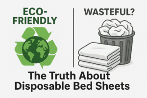 Eco-friendly disposable bed sheets for spa treatment table – hygienic, sustainable, and single-use spa bedding by Manohar International.