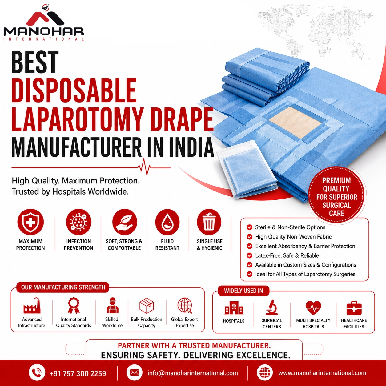 Disposable Laparotomy Drape Manufacturer