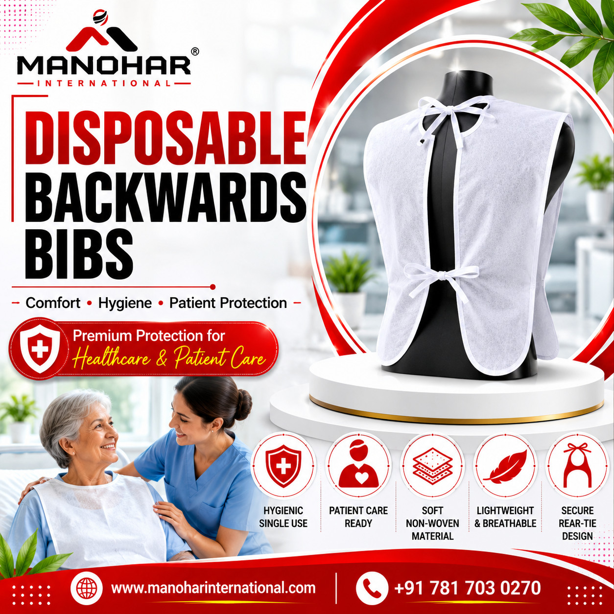 Disposable Backwards Bibs
