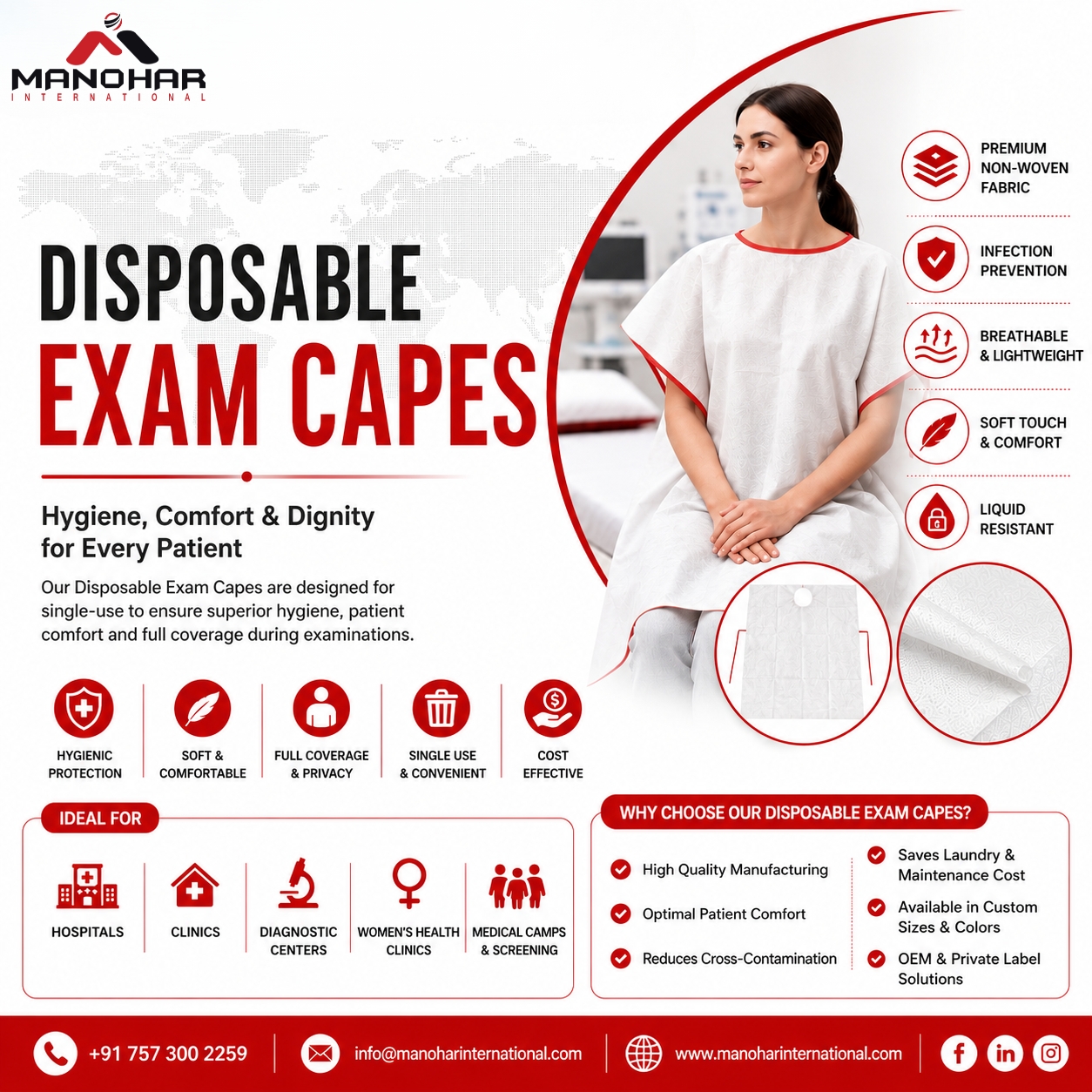 Disposable Exam Capes Manufacturer