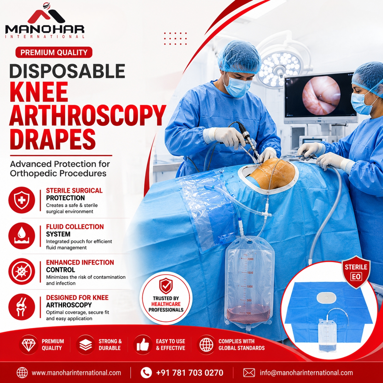 Disposable Knee Arthroscopy Drape manufacturer
