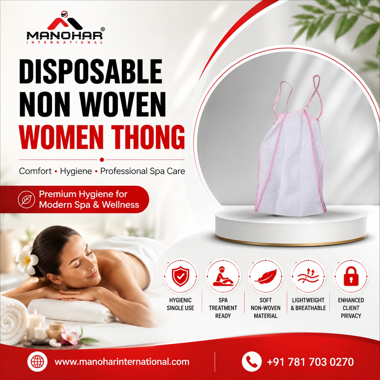 Disposable Non Woven Women Thong