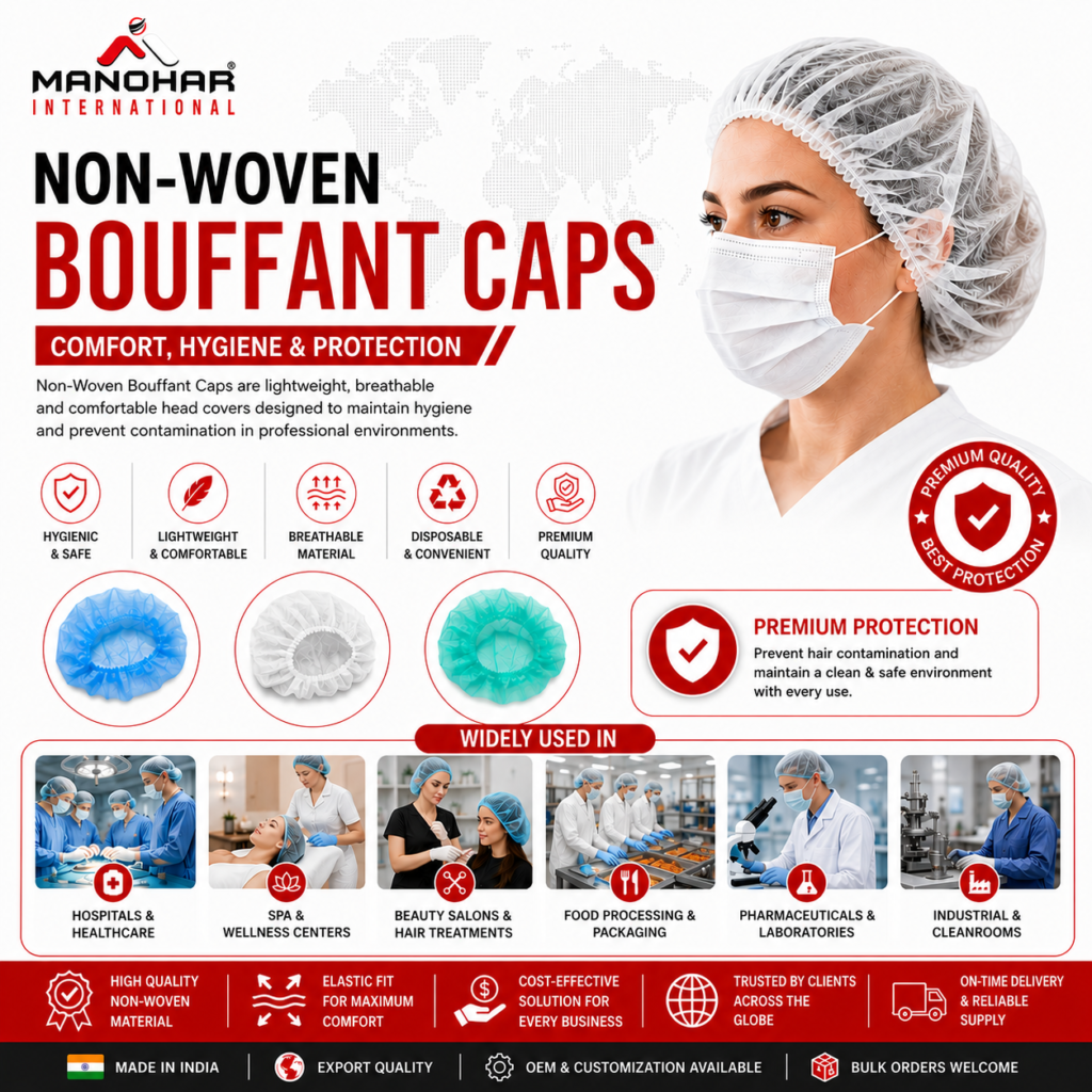 Disposable Non-Woven Bouffant Caps manufacturer