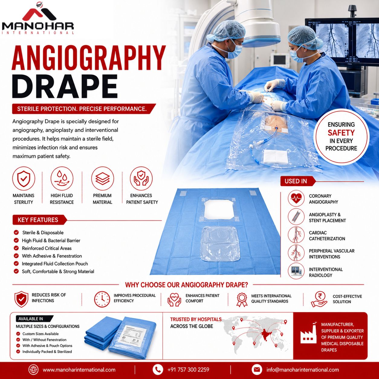 Disposable Angiography Drapes manufacturer