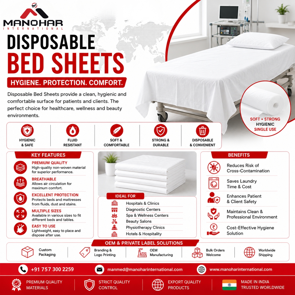 Disposable bed sheets