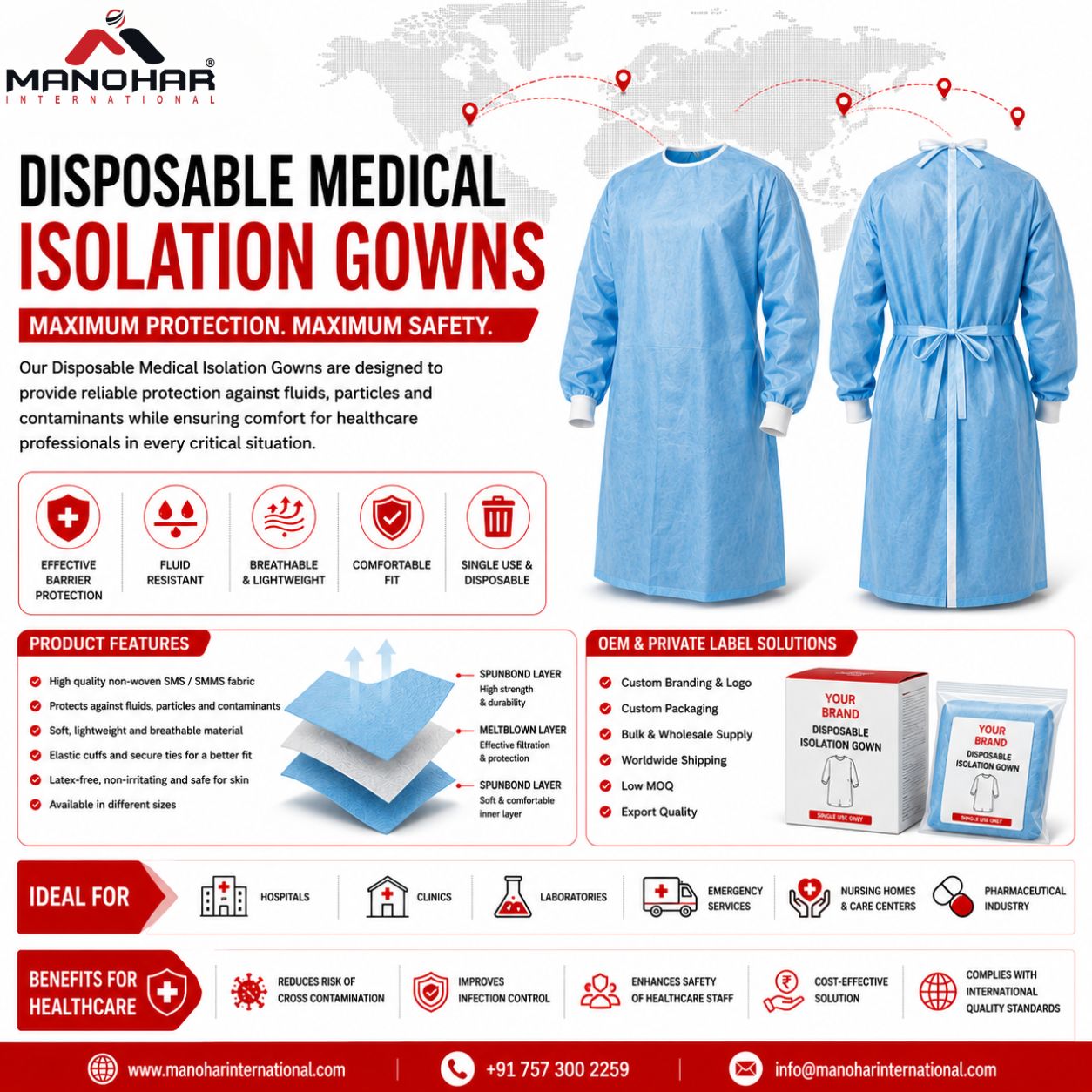 Disposable Medical Isolation Gowns Manufacturer