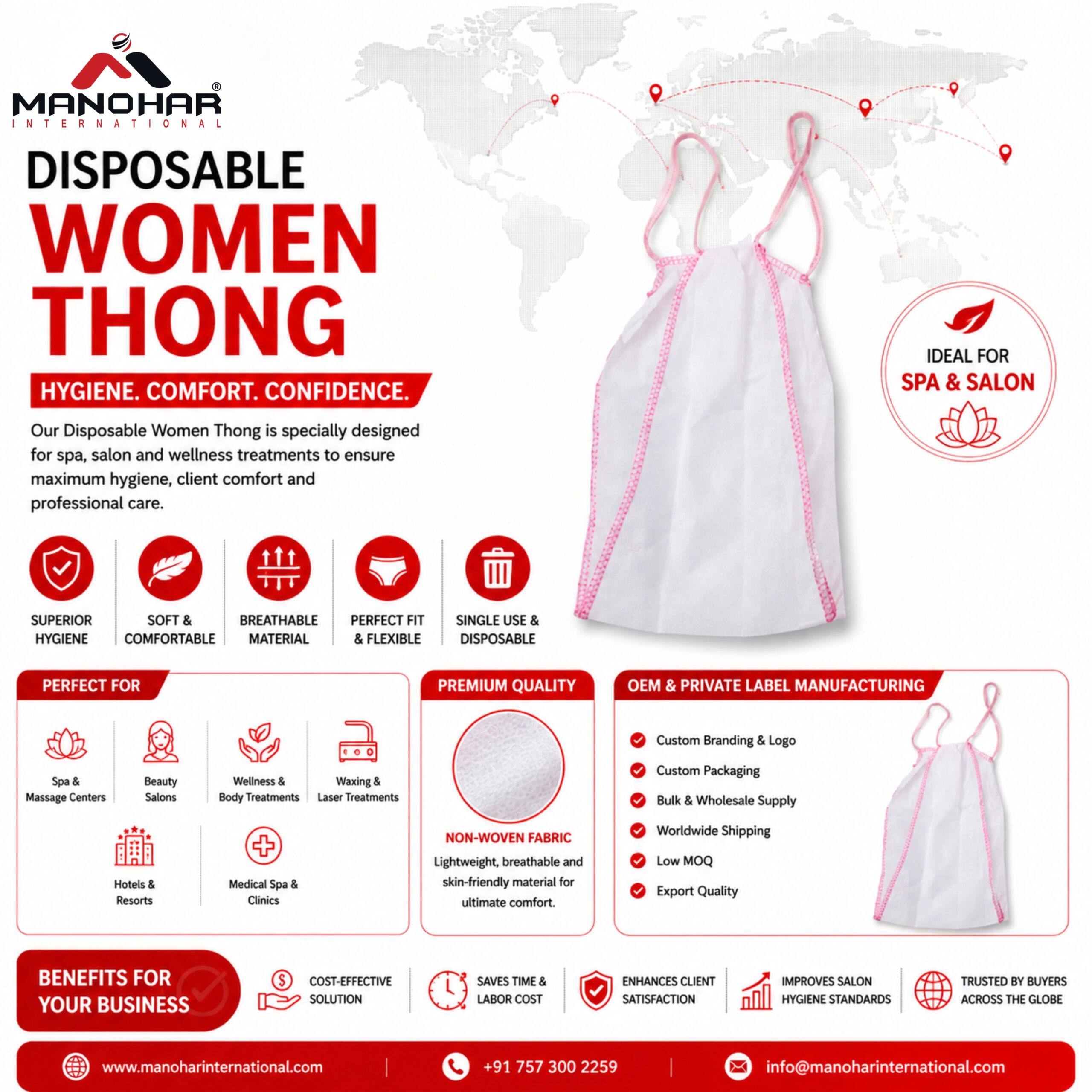 Disposable women thong