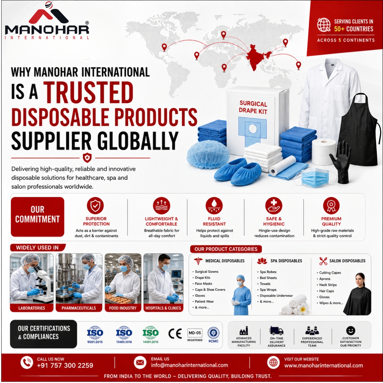 Disposable Products Manufacturer globally