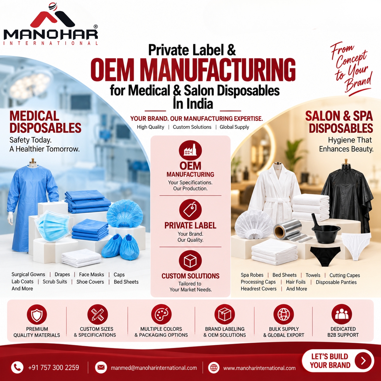 Private Label & OEM Medical & Salon Disposables India
