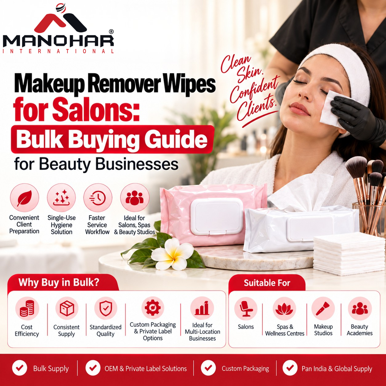 Makeup Remover Wipes for Salons